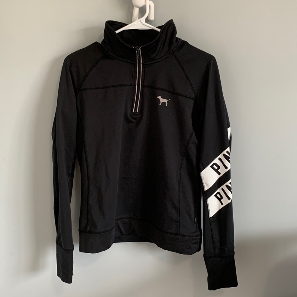 Pink quarter zip top
